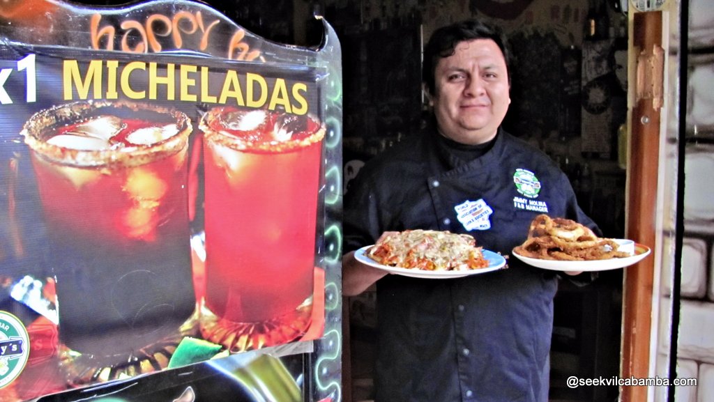 RESTAURANTES  Timothy's bar Vilcabamba Comida rapida sana